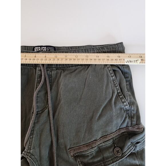 LAZER Utility Workwear Green High Waist Cargo Loose Fitting Jogger SZ M - Picture 7 of 8